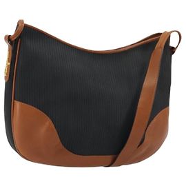Bolsa de Ombro Salvatore Ferragamo em Couro Preto e Ouro Auth 175157 Preto Dourado