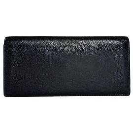 Vintage Loewe Madrid Grained Leather Long Wallet Black Black