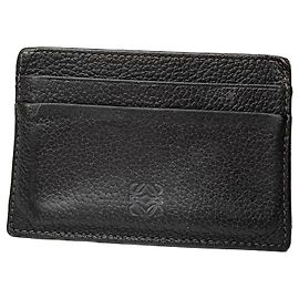 Vintage Loewe Madrid Leather Card Holder Dark Brown Beige