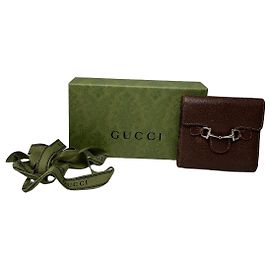 Vintage Gucci Horsebit 1955 Leather Bifold Wallet Brown Brown