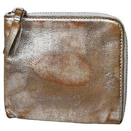 Comme Des Garcons Portafoglio in pelle con zip Vintage Comme Des Garçons Bordo Argento Argento Bronzo Argento