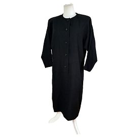 Vintage Givenchy Wool Shift Dress Black M Black