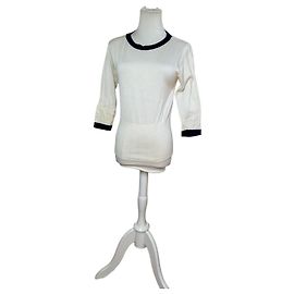 Vintage Dior Sports Crewneck Pullover Creme Marine M Beige