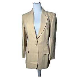 Blazer largo vintage de viscosa Gucci beige IT42 Beige