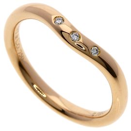 Tiffany & Co. 18K Pink Gold Curved Band 3-Diamond Ring Other