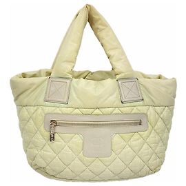 Bolsa Tote de Nylon Coco Cocoon da Chanel Marrom Verde