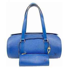 Borsa Soufflot Epi Louis Vuitton Blu