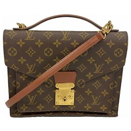 Sac à main Monceau 28 Monogram Louis Vuitton Marron