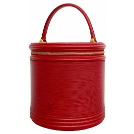 Louis Vuitton Epi Cannes Handbag Red