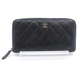 Chanel Matelasse Wallet Zippy CC medium Black