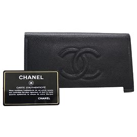 Chanel Coco Boy Flap Wallet Quilted Aged Calfskin Long Black