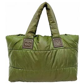 Chanel Coco Cocoon Nylon Tote Bag Grün