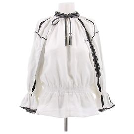 Louis Vuitton White Linen Blouse Size 34 White