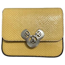 Isabel Marant Elda Handtasche gelb exotisches Leder Gelb