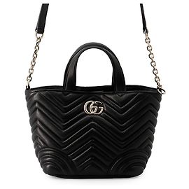 Gucci GG Marmont Handtasche in Schwarz Schwarz Golden