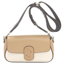 Bolsa de Ombro Double J da Marc Jacobs Marrom Branco