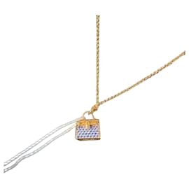 Hermès Kelly Halskette aus Roségold mit Saphir Golden