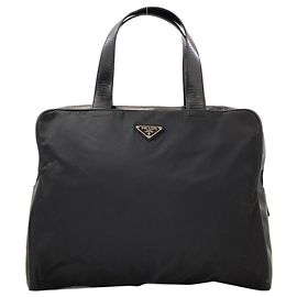 Prada Black Nylon Handbag Black