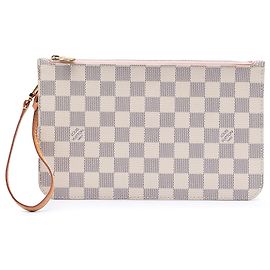 Bolso Louis Vuitton Neverfull MM Damier Azur Blanco Blanco