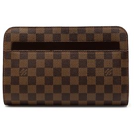 Pochette Saint Louis Damier Ébène Marron Louis Vuitton Marron