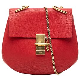 Chloé Piccola Borsa a Tracolla Drew in Pelle Rossa Rosso