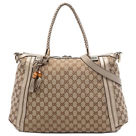 Gucci Beige GG Canvas Bella Umhängetasche Beige
