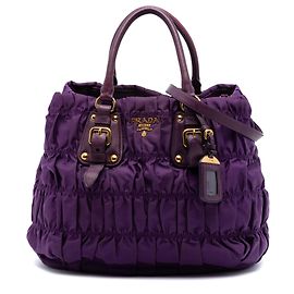 Bolsa Gaufre em tessuto roxa Prada Roxo