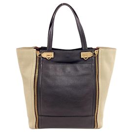 Salvatore Ferragamo Handbags Black White