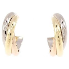 Pendientes pequeños Trinity de Cartier Plata Dorado