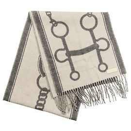 Écharpe en cachemire Hermès en gris Marron