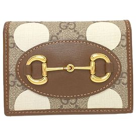 Gucci 621887 Horsebit 1955 Bi-fold Wallet Brown