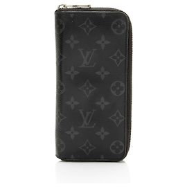 Cartera Zippy Vertical Monogram Eclipse Louis Vuitton Negro