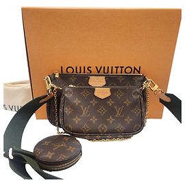Louis Vuitton Borsa a tracolla Multi Pochette Accessoires Khaki Marrone
