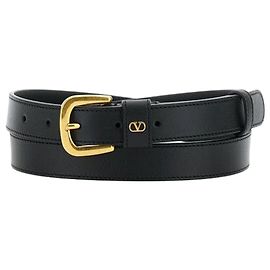 Valentino Garavani Mini Logo Signature Gürtel Schwarz