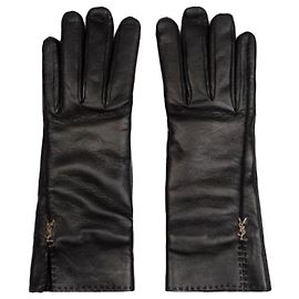 Saint Laurent Luvas Cassandre Preto