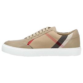 Burberry Tênis Check e Couro Multicor
