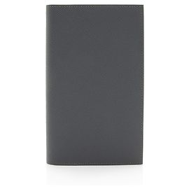 Capa de Agenda Simples Vision II em Epsom da Hermès Cinza