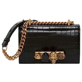Alexander Mcqueen Sac à main mini orné de bijoux Noir