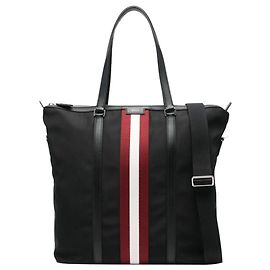 Bally Nylon Tote Bag Black