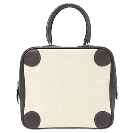 Borsa H Toile Omnibus2 di Hermès Marrone