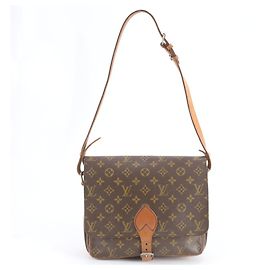 Louis Vuitton Monogram Cartouchiere Schultertasche Braun Monogramm