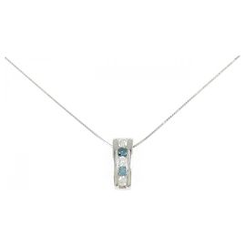Autre Marque Collar de platino y diamantes Plata