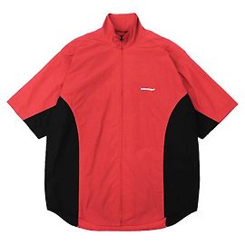 Balenciaga Polyester Nylon Jacket Black Red