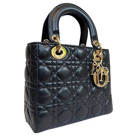Sac "Lady Dior" de Christian Dior Noir Bijouterie dorée