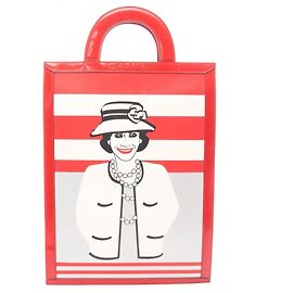 Bolsa Tote de Chocolate Chanel Coco Mademoiselle Preto Multicor