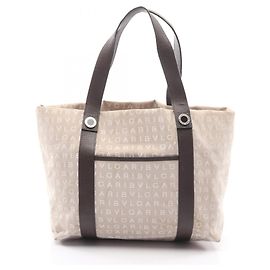 Bulgari Bvlgari Logomania Tote Bag Brown Beige