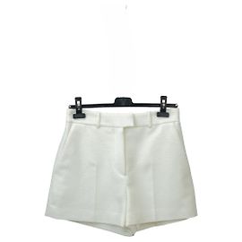 Christian Dior White Wool Blend Mini Shorts White