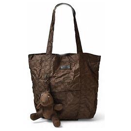 Bolsa Tote de Nylon GG Gucci Marrom