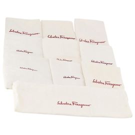 Salvatore Ferragamo Dust Bag Cotton 10 sheets set White Auth 174731 White