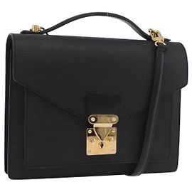 LOUIS VUITTON Sac à main Epi Monceau 28 Noir M52122 LV Auth ep14190A Noir